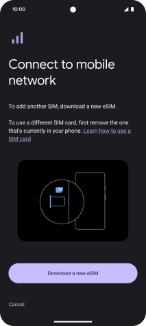 Press Download a new eSIM.