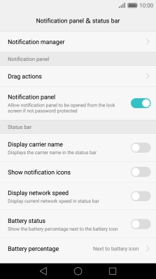 Press Notification manager.