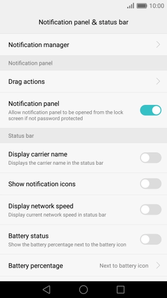 Press Notification manager.