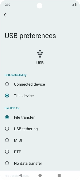 Press File transfer.