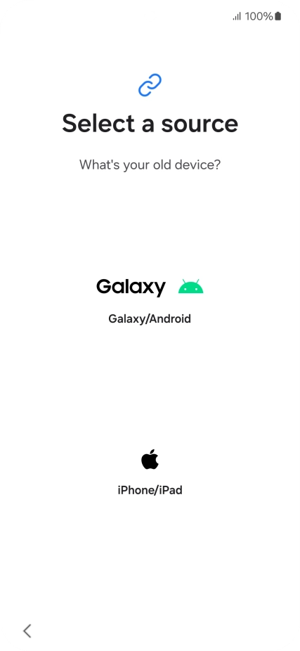 Press the required setting and follow the instructions on the screen to transfer the content from another phone.