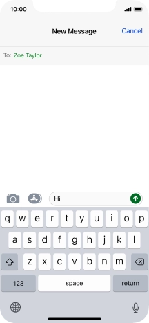 Press the send icon.