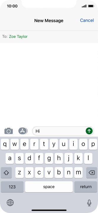 Press the send icon.