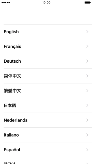 Press the required language.