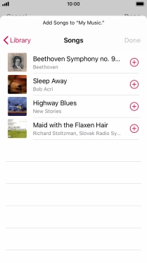 Go to the required category and press the required audio file.