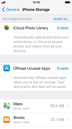 Press the required app.