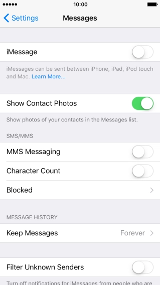 Press the indicator next to 
