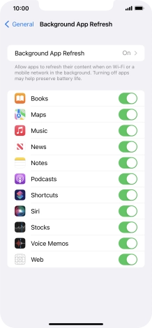 Press Background App Refresh.