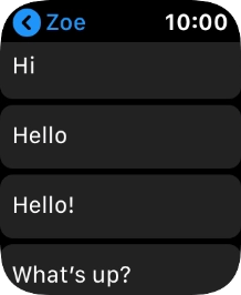 Press the required quick reply.
