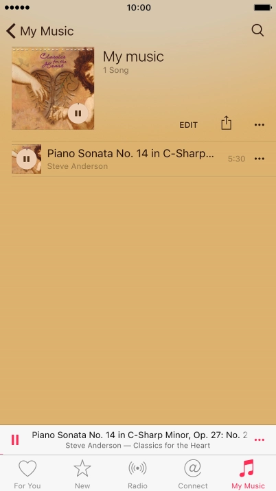 Press the dots next to the song title.