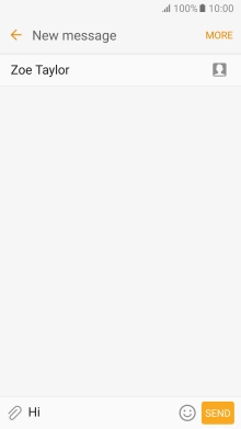 Press SEND when you've written your text message.