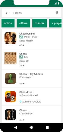 Press the required app.