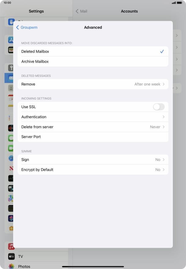 Press Authentication.