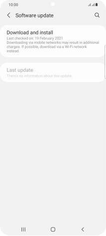 Press Download and install. If a new software version is available, it's displayed. Follow the instructions on the screen to update the phone software.