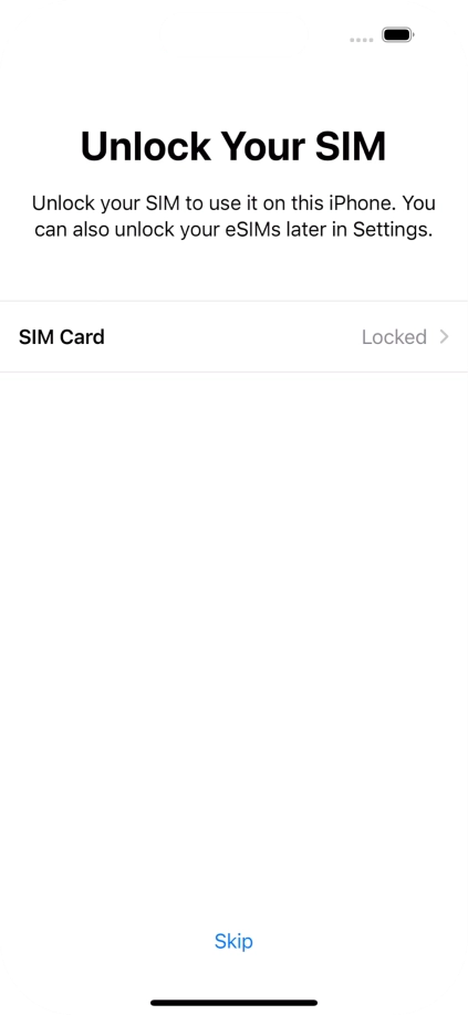 Press SIM Card.