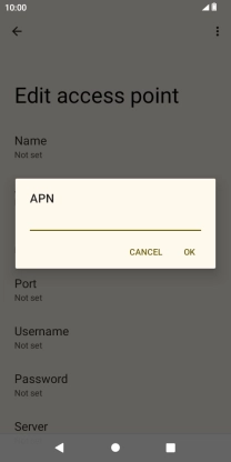 Key in live.vodafone.com and press OK.