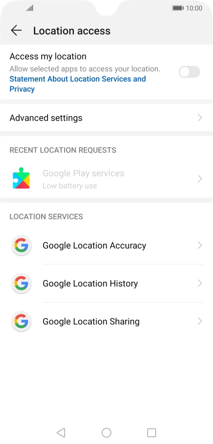 Press the indicator to turn the function on or off.
