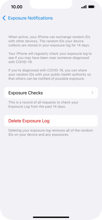 Press Delete Exposure Log.