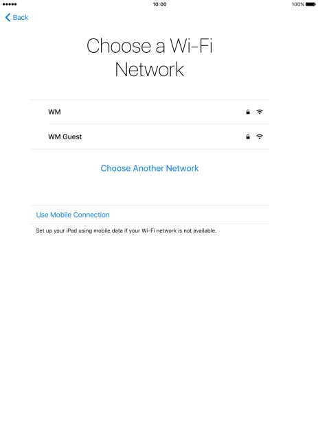 Press the required Wi-Fi network.