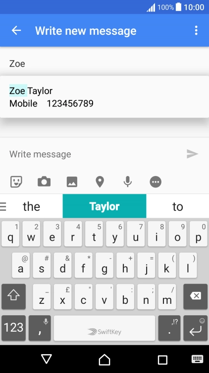 Press the required contact.