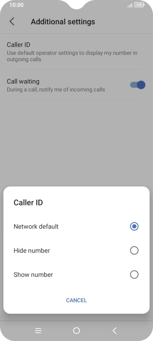 Press Show number to turn on caller identification.