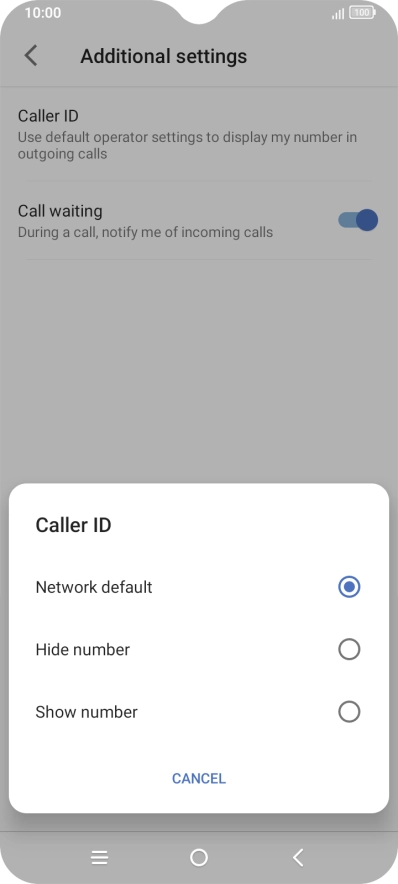 Press Show number to turn on caller identification.