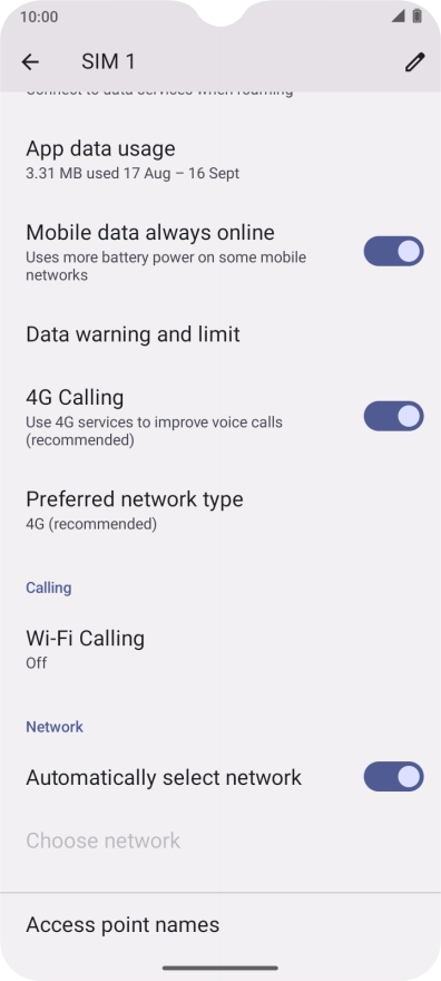 Press Wi-Fi Calling.