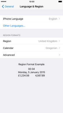 Press iPhone Language.