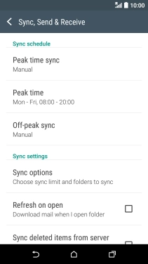 Press Peak time sync.