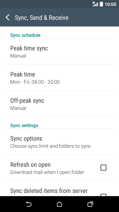 Press Peak time sync.