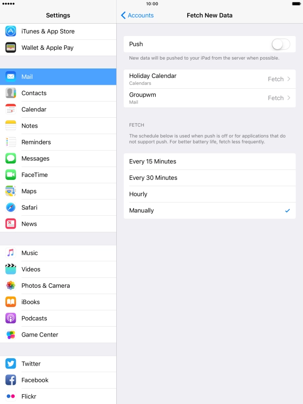 If you turn off the function, press the required setting.