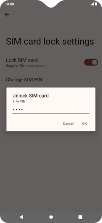 Key in your PIN and press OK.