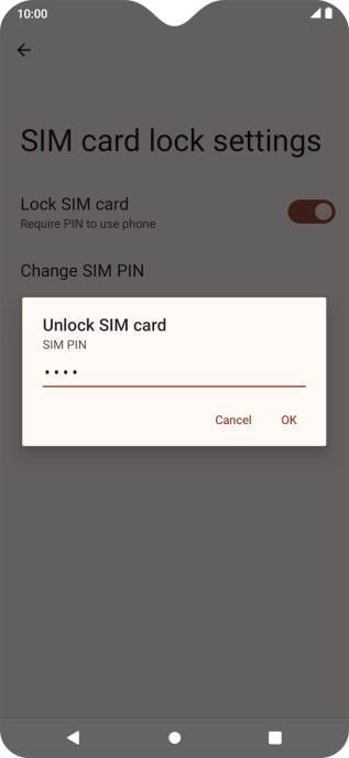 Key in your PIN and press OK.