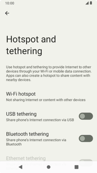 Press Wi-Fi hotspot.