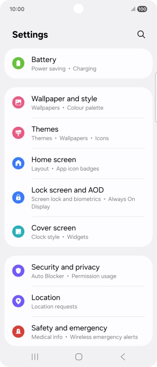 Press Lock screen and AOD.