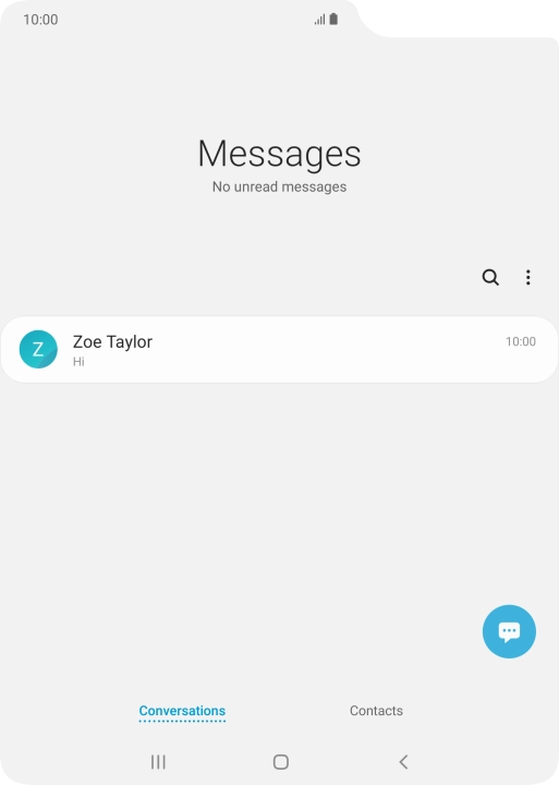 Press the menu icon.