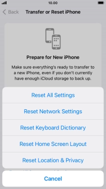 Press Reset All Settings.