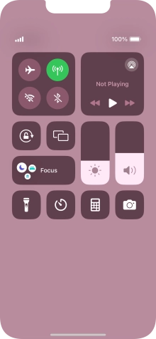 Press the flight mode icon to turn the function on or off.