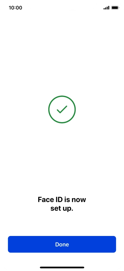 Press Done. If you haven't previously selected a phone lock code, key in a code of your own choice twice.