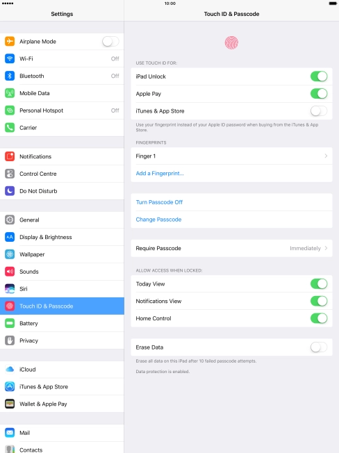 Press the indicator next to 