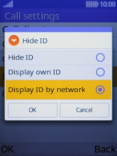 Select Display own ID to turn on the function.