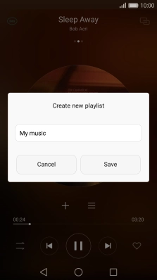 Key in a name for the playlist and press Save.