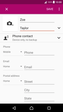 Press the address book drop down list.
