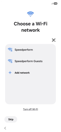Press the required Wi-Fi network.