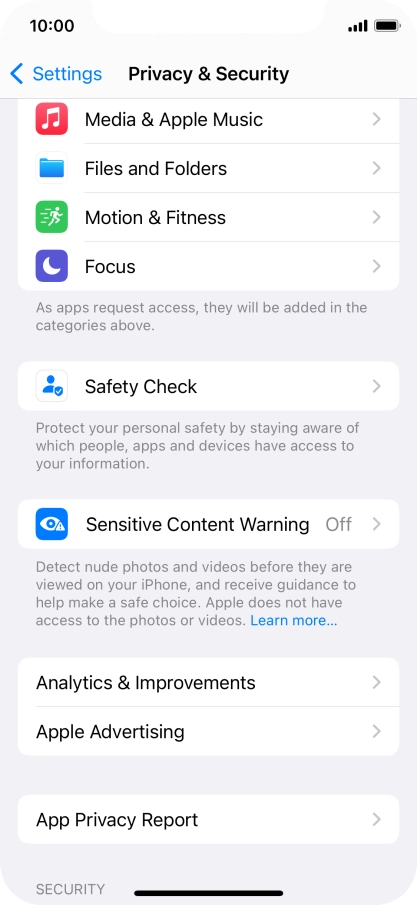 Press App Privacy Report.