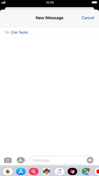 You can also send pictures, video clips, audio files and different effects in your iMessage. Follow the instructions on the screen to send your iMessage with the required content.