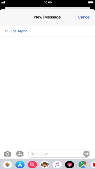 You can also send pictures, video clips, audio files and different effects in your iMessage. Follow the instructions on the screen to send your iMessage with the required content.