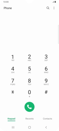 Press the menu icon.