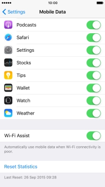 Press the indicator next to 
