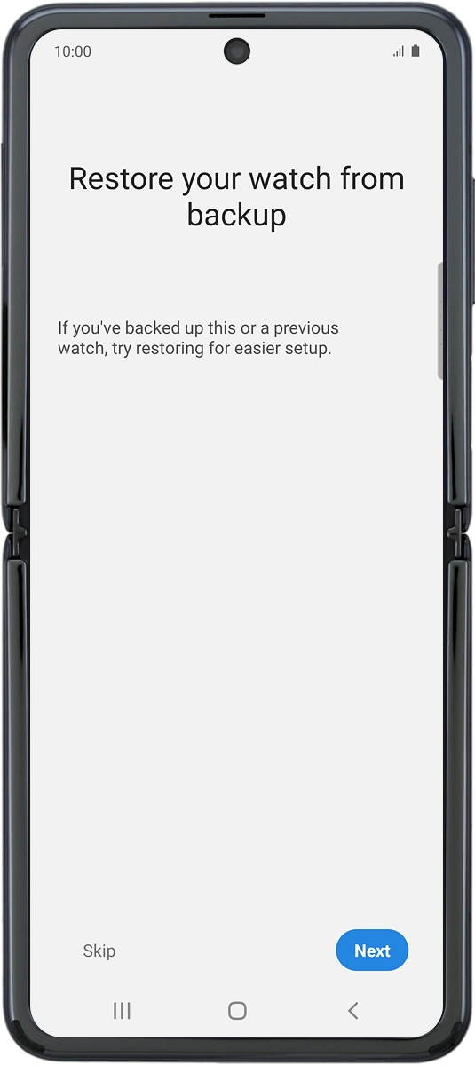On your phone: Press Skip.